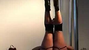 sexy doctor undresses dancing on the pole at hospital