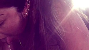 horny latina milf passionately sucks and licks dick!