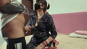 newly married girl enjoys doggy style on wedding night