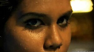 Brunette Beauty Shows Off Natural Tits And Exotic Curves Naked!