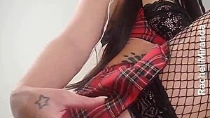 Rachell Miranda Guides Jerk Off Instructions, Cumming Milk In Her Little Ass