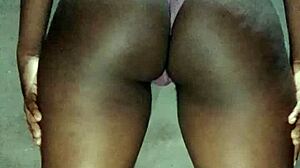 watch this thick ebony with a big ass getting fucked hard