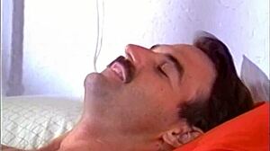 playmate of the month fingers her shaved pussy with big cock masturbation.