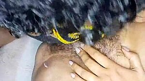 licking hot desi indian bhabhi's hairy pussy wildly!