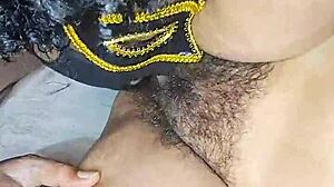 licking hot desi indian bhabhi's hairy pussy wildly!