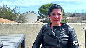 Nina milf in lingerie uses toys for hard sex with brunette tits