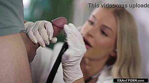 Busty Doctor Sucks and Fucks Monster Cock