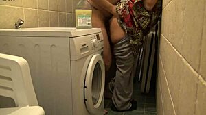 Amateur cuckold wife having rough sex in basement