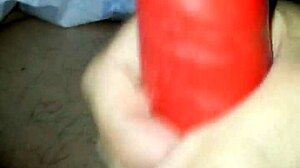 Wearing a latex suit with sheath for the costume event with husband