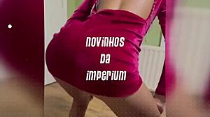 skinny girl in dress gets milk video