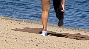 Juicy Asian Cameltoe Tease On Beach