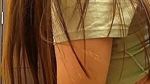 Hidden Camera In University Classmate's Bathroom Captures Intimate Upskirt Moments