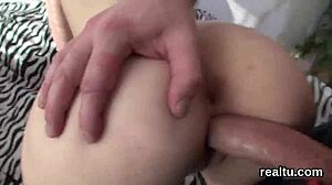 Gorgeous Czech Sweetie Undresses and Gives Blowjob Before POV Screw in Shop