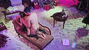 hot and horny chinese girl yuli fucked hard with shaved pussy and stockings