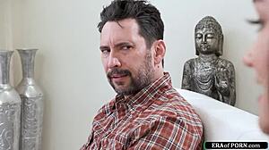 Blonde stepdaughter receives anal fisting from her stepdad in intense session