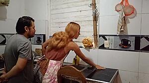 So lonely cooking, waiting for my husband to eat lunch I prepared, but he ate my pussy instead!