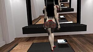 Lets Play Pornflix And Chill - Vr With Pussy, Shaved Brunette, Shaved Pussy, Hairless Action.