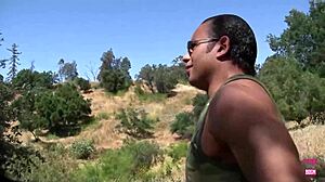 Ebony BBW Delilah rides big cock reverse cowgirl on couch!