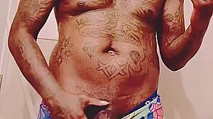 Fat Cock Black Dude Blows His Load Before Meeting Sugar Mama