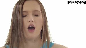 I love how this busty Czech teen 18+ rides her lover with such passionate sex moves - LetsDoeIt.