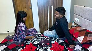 On the first date the boy took his girlfriend to the hotel