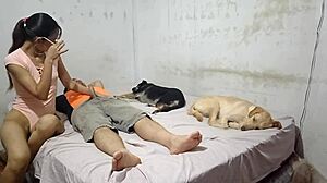 Dancer Rides Cousin's Dick With Wet Pussy Bounces!