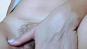 Solo Girl Fingers Hairy Pussy To Shaking Legs Orgasm!