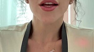 Girlfriend moans softly during dirty ASMR handjob for boyfriend