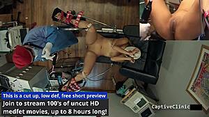 a shocking treatment for potheads involving maria in backstage scenes. she faces humiliation with gloves and handcuffs.