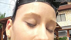 hot blowjob by pool 😎