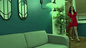 Gorgeous French Brunette Sucks Big Dick.