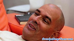 Smalltitted teen feels emotional connection while riding senior's cock for cumshot