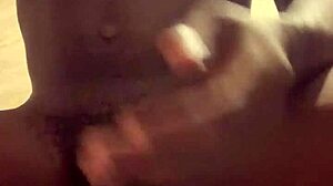 hard black guy gets quick handjob to ease stress