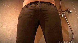 Chubbykaot Pisses In Jeans Homemade Fat Ass Public Flashing Asshole Belly Outdoor Solo Exhibitionists