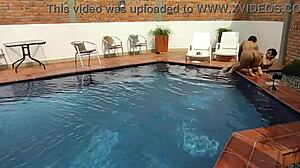 Latina brunette on holiday in Florida performs ass licking and rimjob with her step-nephew, big ass action.