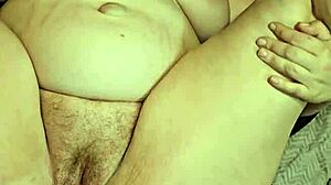 wet pussy gets intensely foot fucked by horny milf