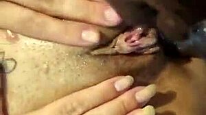 black guy fucks latina with hand in juicy pussy in orgy