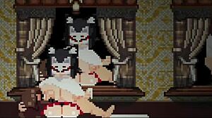 Feeling intense pleasure as she gets cum in mouth during hardcore fucking