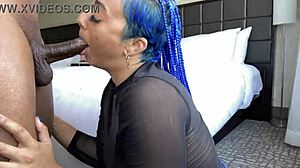 Sloppy blowjob ends with cum facial!