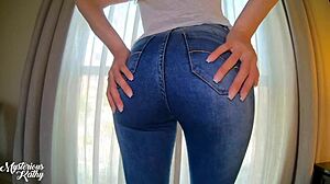 i love watching mysteriouskathy ride in tight jeans and get creampied