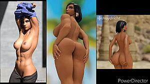 Pharah and Panam get anal, blowjob, pussy fucking