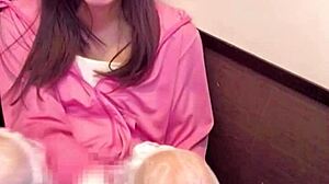 asian shemale masturbates while crossdressing!