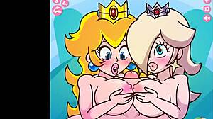 Watch Peach and Rosalina have double fun with POV and facial!
