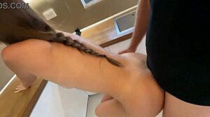 kitchen masturbation with teen babe