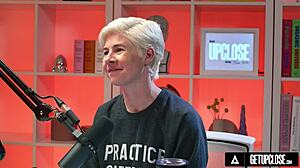 How does this busty milf orgasm with intense fingering and masturbation?