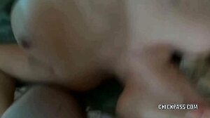 Slutty housewife Jolene feels pleasure blowing cock for big facial