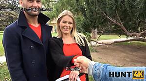 hunt4k tempts pregnant girl with money