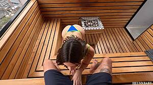 My Gf Asked Me To Fuck Her In The Hot Sauna Maria Mendez