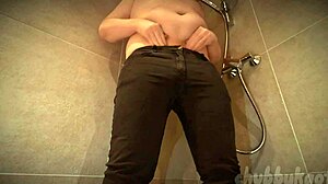 Chubbykaot Pisses In Jeans Homemade Fat Ass Public Flashing Asshole Belly Outdoor Solo Exhibitionists