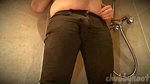 Chubbykaot Pisses In Jeans Homemade Fat Ass Public Flashing Asshole Belly Outdoor Solo Exhibitionists